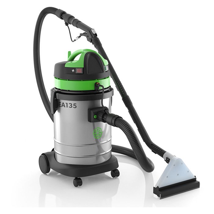 Extratora EA135 (35 L) • Equipamento robusto com reservatório de 35 litros. • Potência e sucção adequadas para estofados. • Bom para quem atende residências, carros ou pequenas e médias empresas. • Ponto forte: equilíbrio entre capacidade e manejo.