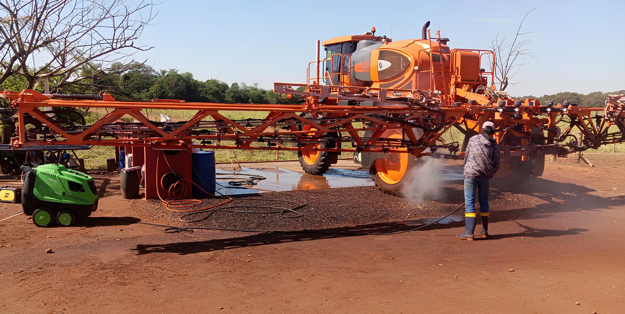 Temperatura ideal para limpeza de máquinas agrícolas